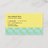 黄色い鳥のパッチワークの名刺v 名刺 (裏面)