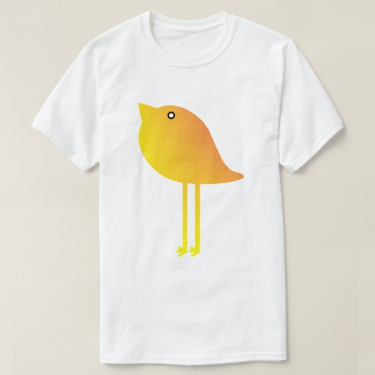 黄色い鳥のベクター Tシャツ (デザイン正面)