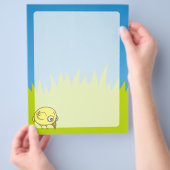 黄色い鳥の漫画 チラシ (手)