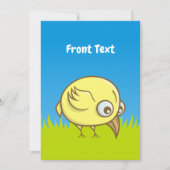 黄色い鳥の漫画 招待状 (正面)