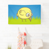 黄色い鳥の漫画 横断幕 (インサイチュ)