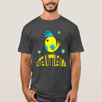 黄色い鳥の面白いデザイン Tシャツ