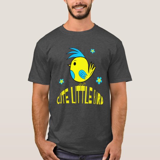 黄色い鳥の面白いデザイン Tシャツ (正面)