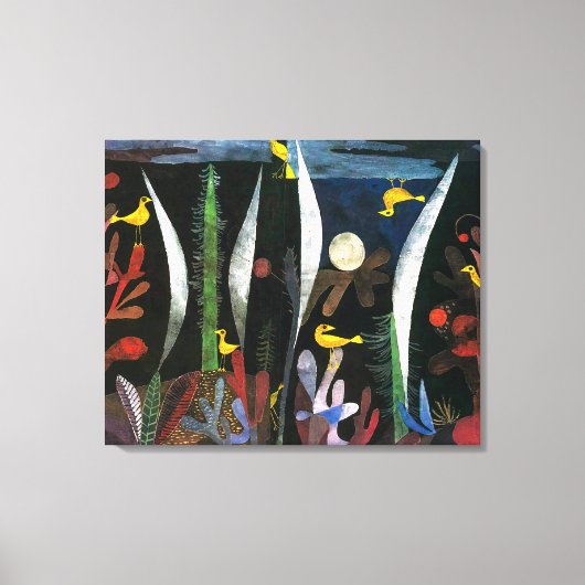 黄色い鳥の風景 |ポール・クレー | キャンバスプリント (正面)