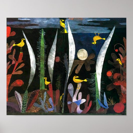 黄色い鳥の風景 |ポール・クレー | ポスター (正面)