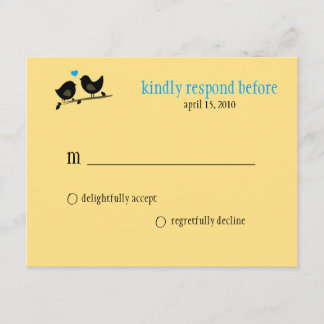黄色い鳥のrsvp 出欠カード