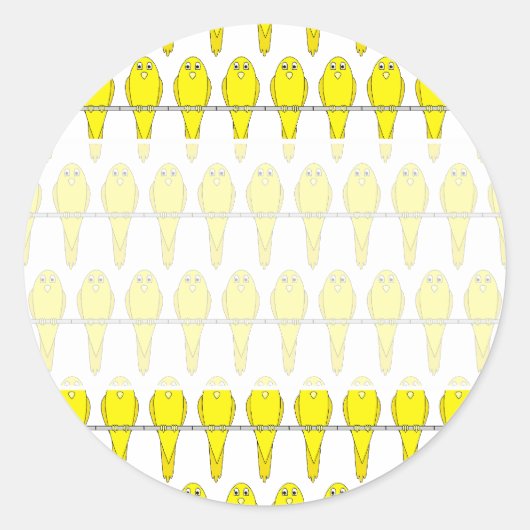 黄色い鳥パターン。 カナリア諸島 ラウンドシール (正面)