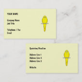 黄色い鳥。 カナリア 名刺 (正面/裏面)