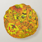 黄色い鳥 ラウンドクッション (裏面)