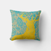 黄色い鹿のアクアフローラまたは任意のカラー枕 クッション (正面)