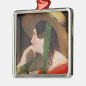 黄色い麦わら帽子の女の子、 メタルオーナメント (左)