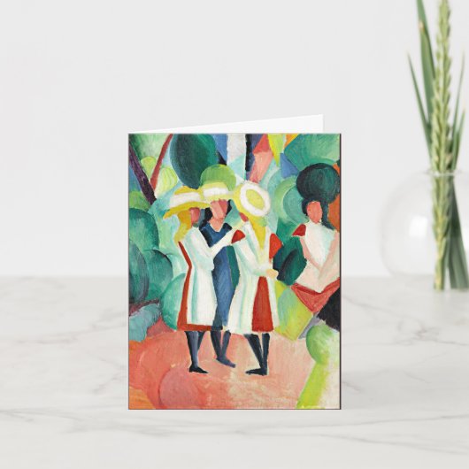 黄色い麦藁帽子の三人の女の子 シーズンカード (正面)