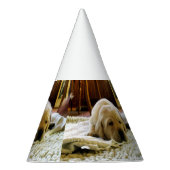 黄色い2ラボパピー パーティーハット (右)