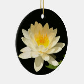 黄色い《植物》スイレンのオーナメント セラミックオーナメント (右)