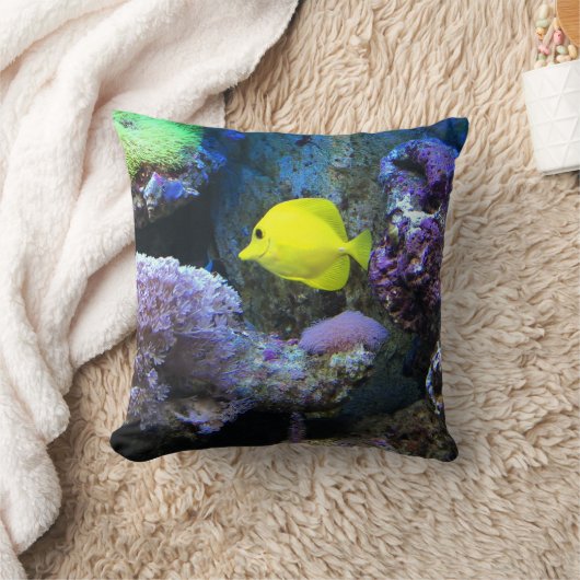 黄色いAngelfish クッション (ブランケット)