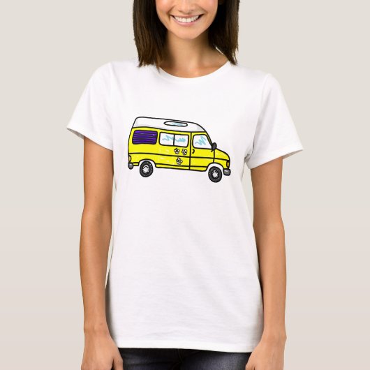 黄色いCampervan Tシャツ (正面)