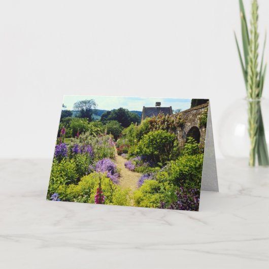 黄色いCotswoldの庭の花 カード (正面)