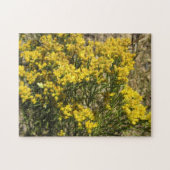 黄色いCouleeの野生の花の自然の写真のパズル ジグソーパズル (横)