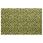 黄色いEmojiは黒で直面します ファブリック (ヤード)