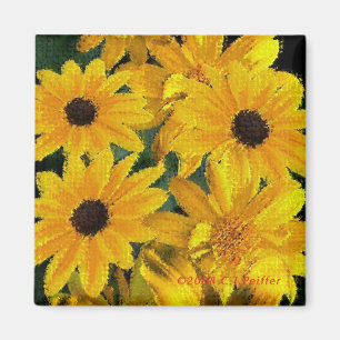 「黄色いFloral マグネット