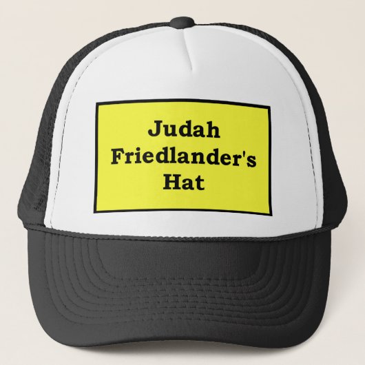 黄色いJudah Friedlanderの帽子 キャップ (正面)