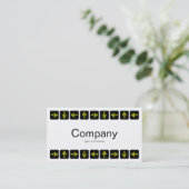 黄色いLEDのスタイルの矢-白 名刺 (スタンド正面)