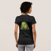 黄色いNapedアマゾンオウムのワイシャツ Tシャツ (裏面フル)