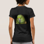黄色いNapedアマゾンオウムのワイシャツ Tシャツ (裏面)