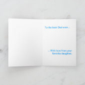 黄色いsundressの女の子が付いている父の日カード カード (内部)