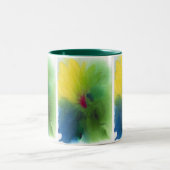 黄色いTriflower ツートーンマグカップ (中央)