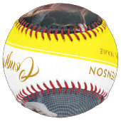 黄色おめでとう卒業2写真 ソフトボール (裏面)