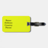 黄色おもしろいいストップ!君は僕の持ち主が気に入らない ラゲッジタグ (裏面横)