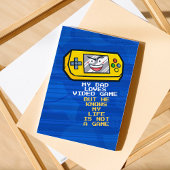 黄色おもしろいい携帯父の日のグリーティングカード カード