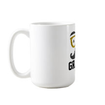 黄色おもしろいのクラスと口ひげカスタムおじいちゃん