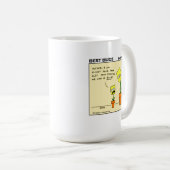 黄色おもしろいのチューリ最高のップは母の漫画 コーヒーマグカップ (正面右)