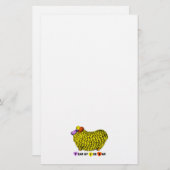 黄色おもしろいのRam年中国のの〔占星術の〕十二宮図 便箋 (正面/裏面)