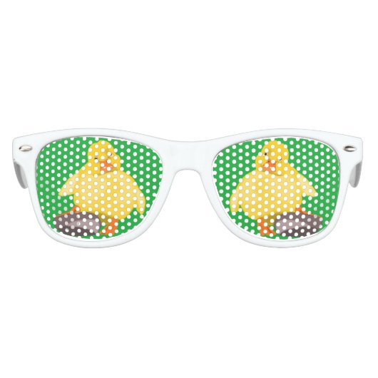 黄色おもしろいアヒルのサングラス – 色を選択 キッズサングラス (正面)