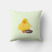 黄色おもしろいアヒルの装飾用クッション クッション (裏面)