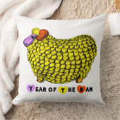 黄色おもしろいビッグRAM中国の〔占星術の〕十二宮図誕生日SqPi クッション (ブランケット)