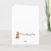 黄色おもしろいラブラドールガールクリスマス シーズンカード (裏面)