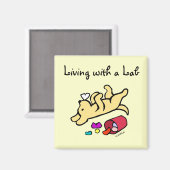 黄色おもしろいラブラドール漫画 マグネット (正面/裏面)