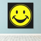 黄色おもしろい+背中。&アイディア キャンバスプリント (インサイチュ (ウッドフロア))