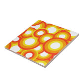 黄色およびオレンジサイケデリックな円 タイル (側面)