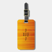 黄色およびオレンジパターン荷物のラベル ラゲッジタグ (正面縦)