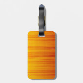 黄色およびオレンジパターン荷物のラベル ラゲッジタグ (裏面縦)