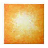 黄色およびオレンジ日が差すことの幾何学的な形のモダン タイル (正面)