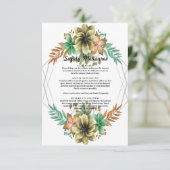 黄色およびオレンジ色の水色フローラ安全対策 エンクロージャーカード (スタンド正面)