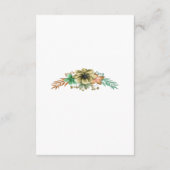 黄色およびオレンジ色の水色フローラ安全対策 エンクロージャーカード (裏面)