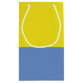 黄色およびスカイブルーのギフトバッグ スモールペーパーバッグ (裏面)