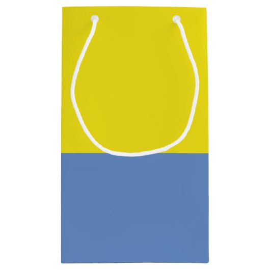 黄色およびスカイブルーのギフトバッグ スモールペーパーバッグ (裏面)